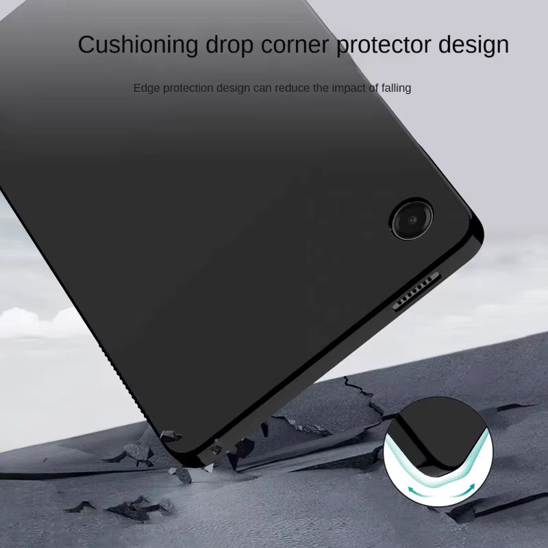 Samsung Galaxy Tab A11 8,7 Zoll Schutzhülle aus weichem Silikon mit Airbag-Schutz in Schwarz (Modelle SM-X130, SM-X133, X135N/G) - Bild 5