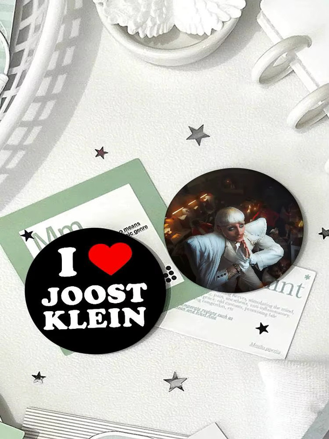Brosche I Love Joost Klein, Weißblech, Rund, Unisex - Bild 7