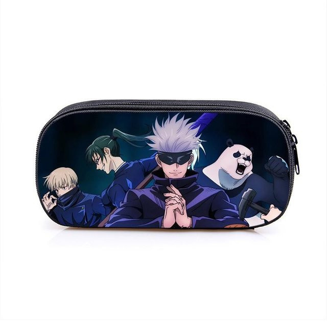 Jujutsu Kaisen Gojo Satoru Anime Federmäppchen von Yi Fuling in Blau, Schreibwaren-Tasche für Schüler aus Polyester - Bild 1