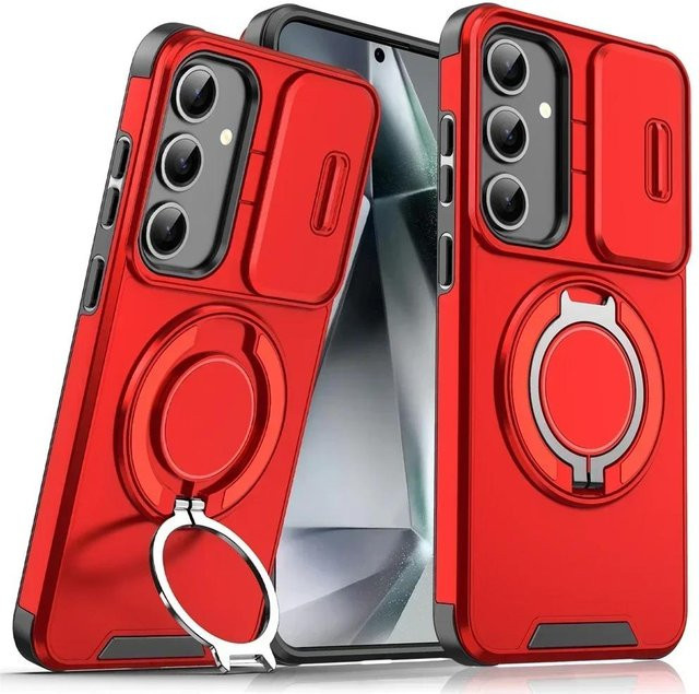 Armor Magnetische Schutzhülle für Samsung Galaxy Note 20 Ultra mit Schiebekamera-Schutz und Stoßfestigkeit in Rot - Bild 1