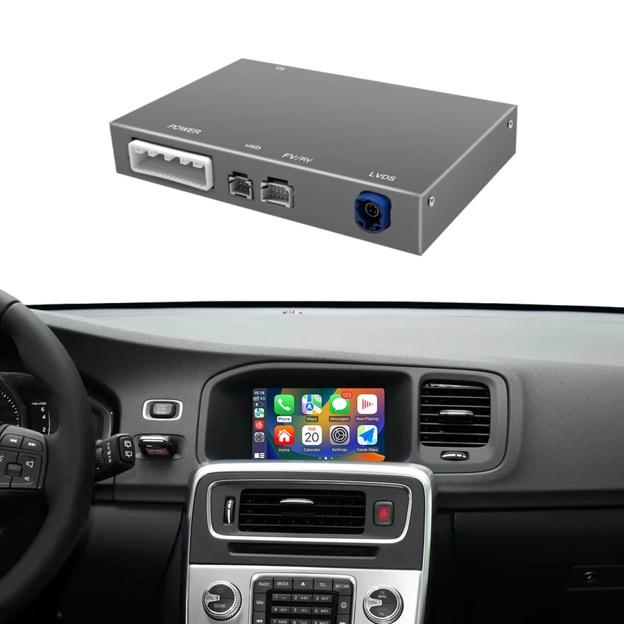 REEIIO Kabelloses CarPlay und Android Auto Multimedia-Modul für Volvo S60 S80 XC60 V60 V40 (2015-2018) mit Unterstützung für Rückfahrkamera und Navigation - Bild 6