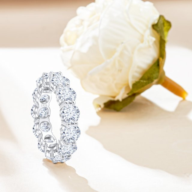 BIJOX STORY Ring, 925 Silber, Moissanit, Damen, Ehering - Bild 1