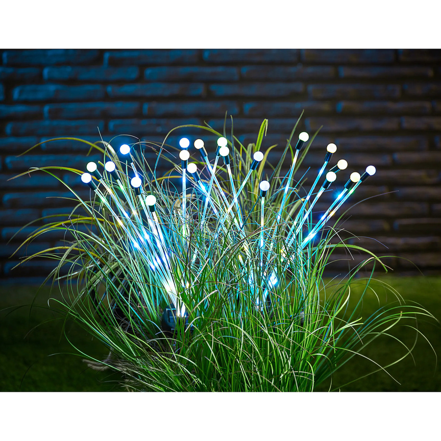 2er-Set LED-Solar-Gartenstecker Glühwürmchen von viva domo in Multicolor und Weiß - Bild 2