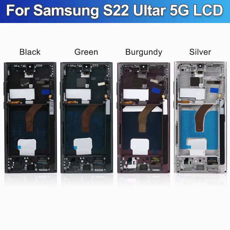 Samsung S22 Ultra 5G AMOLED Display Ersatz LCD Touch Screen mit Rahmen in Schwarz für S908B S908B/DS - Bild 4