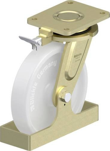 Blickle Schwerlast-Lenkrolle LS-SPO 251G-RI4-FS in Weiß mit 250 mm Rad-Durchmesser und 1500 kg Tragfähigkeit - Bild 1