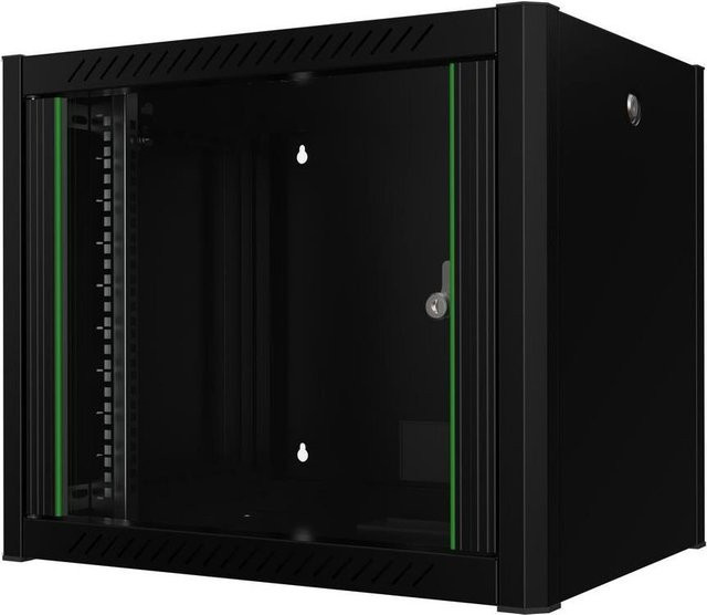 Lanview 19 Zoll Netzwerk-Rack 9U in Schwarz, B: 60 cm, T: 45 cm, H: 48,3 cm - Bild 1