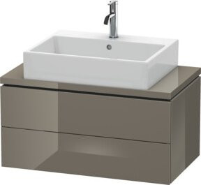 Duravit Waschtischunterschrank Compact L-Cube in Hochglanz Weiß mit 2 Schubladen, B/T: 82 x 47,7 cm - Bild 1