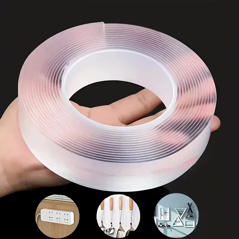 Doppelseitiges Nano-Klebeband transparent, stark klebend und wasserfest, 20 m Länge - Bild 5