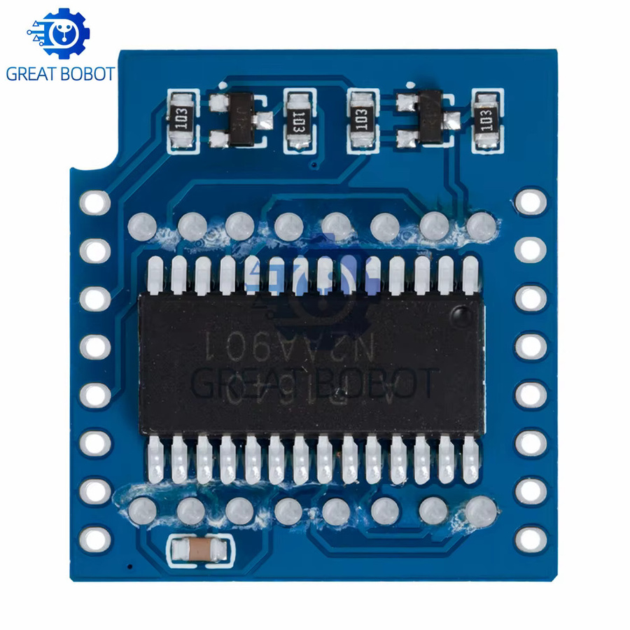 Matrix LED Shield V1.0.0 für WEMOS D1 Mini Digital Signal Output Controller Modul mit 8X8 Dot Board Control in Blau von baishundianzi - Bild 3