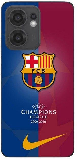 MANIACASE Handyhülle für Oppo Reno 13 5G mit Barcelona FC und Real Madrid Champions League Design in Schwarz und Multicolour - Bild 1