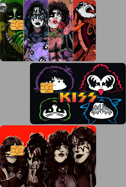 KISS Rock Band Skin Aufkleber für Bankkarten in Matt Gold, Silber, Schwarz und Multicolour - Bild 1
