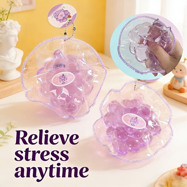 Tabas Squishy Crystal Grapes Fidget Toy, Handspielzeug - Bild 1