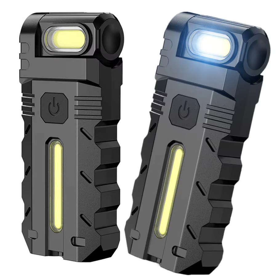 APWIKOGER Magnetische LED-Taschenlampe in Schwarz mit 180 Grad drehbarem Kopf als tragbare EDC-Arbeitsleuchte für Camping und Wandern - Bild 3