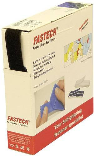 FASTECH Klettband zum Aufkleben mit Hotmelt Flauschteil, Schwarz, Länge: 10 m, Breite: 2,5 cm - Bild 1