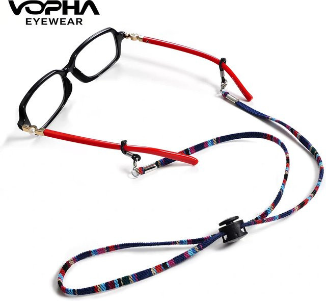 VOPHA Brillenkette, Baumwolle, bunt, ethnisch, 5 mm - Bild 1