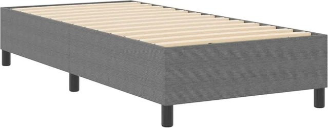 vidaXL Boxspringbett in Hellgrau mit Cordstoff, B/T/H: 80 x 200 x 35 cm - Bild 1