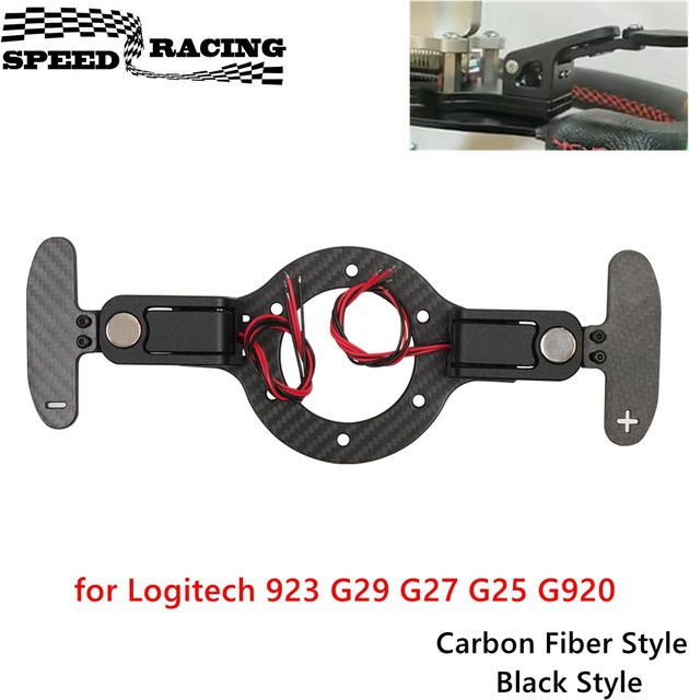 Magnetische Schaltwippen für Logitech G29 G923 G27 G25 G920 und Thrustmaster Racing Simulation Lenkrad in Schwarz - Bild 1