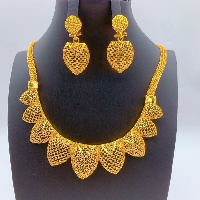 ANIID Schmuck-Set, Halskette, Ohrringe, Herz Anhänger, Gold, Damen - Bild 1