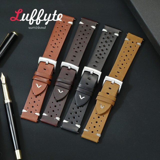Luffyte Uhrenarmband Rindsleder, Vintage, Unisex, 20 mm, 22 mm - Bild 1