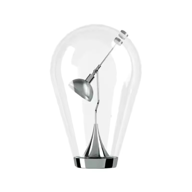 JIANKEXING Designer Schreibtischlampe aus Glas in Transparent mit Touch-Dimmung und warmweißem Licht für Büro und Schlafzimmer - Bild 6