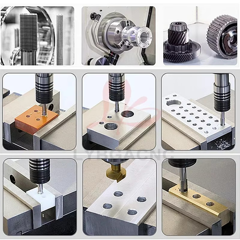 LYBGACNC Elektrische Gewindeschneidmaschine mit Easy Arm und Spannfutter, Blau, Universelle vertikale Bohrgewindeschneidmaschine für M2-M10 und M3-M20 - Bild 3
