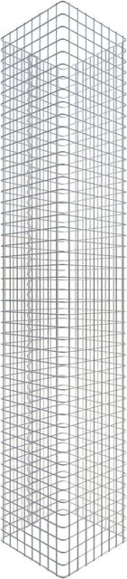 Gabiona Gabionensäule eckig, silberfarben, H x B x T: 230 x 42 x 42 cm, Maschenweite 5 x 5 cm - Bild 1