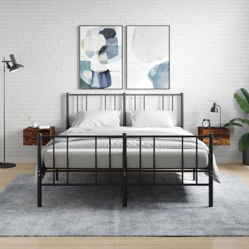 Vidaxl Wand-Nachttische 2er-Set aus Holzwerkstoff in Braun, B/T/H: 35 x 35 x 20 cm - Bild 1