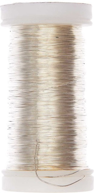 Preissler Silberdraht für Weihnachtsdeko, Silber, 100 m, Durchmesser: 0,40 mm - Bild 1