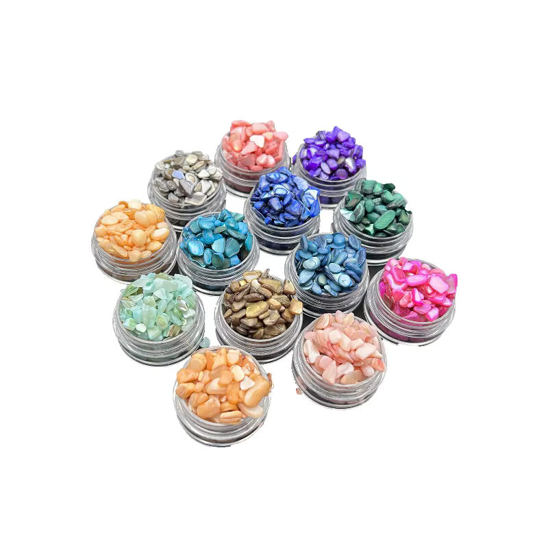 Zhou Nailart Abalone-Muschel Nagelsteine, 1000g - Bild 2