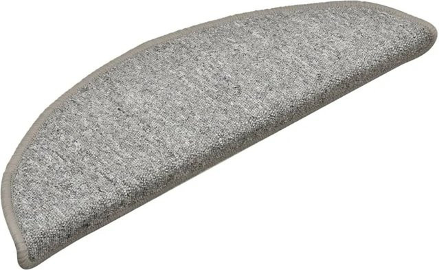 vidaXL Treppenmatten 15 Stück, Hellgrau, rutschfest und schalldämpfend, B: 56 cm, H: 17 cm, T: 3 cm - Bild 1