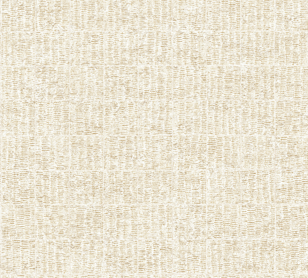 Elitis Wallpaper Mimbre Precioso abstrakte geometrische Tapete in Weiß, Braun und Beige mit Glanzeffekt - Bild 1