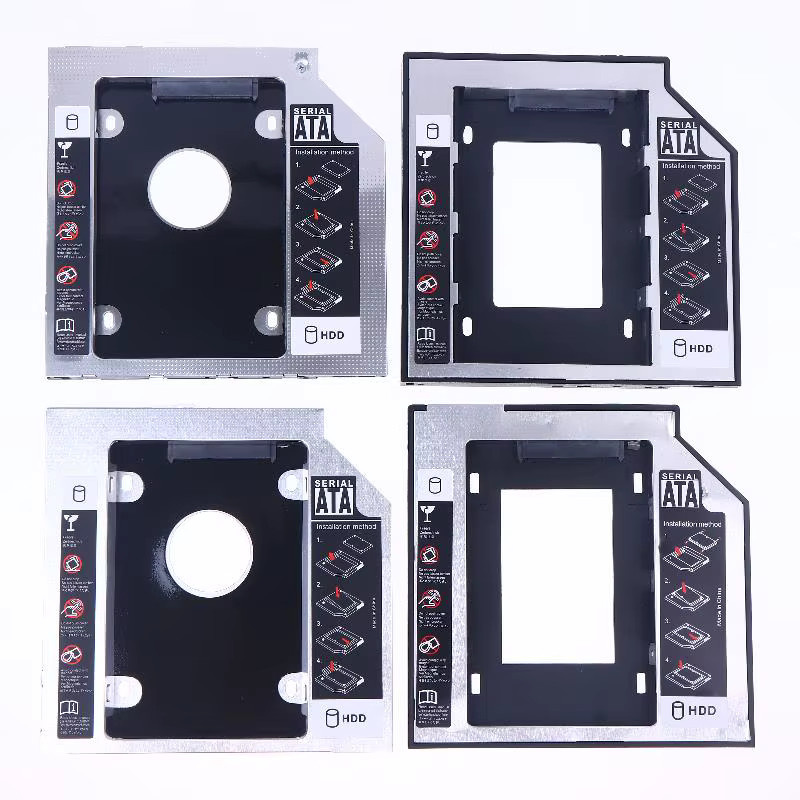 JTZTF HDD-Caddy-Set für 2,5-Zoll-SSD und CD-DVD-Laufwerke, SATA 3.0, für 9,5 mm und 12,7 mm Optibay, aus Kunststoff und Aluminium - Bild 3