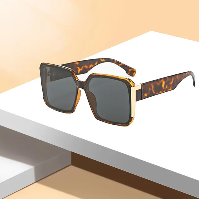 YuYing Sonnenbrille, Square, Vollrand, Kunststoff, Unisex, Schwarz - Bild 1