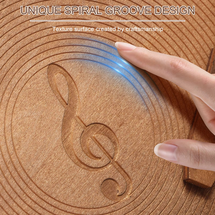 Willstar Vinyl-Schallplattenständer aus Holz in Braun, Vintage Aufbewahrungsregal für Alben und Zeitschriften - Bild 3