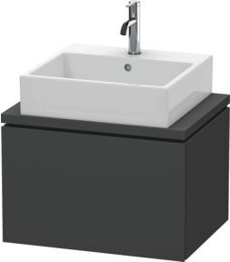 Duravit Waschtischunterschrank Compact L-Cube in Grau Matt mit 1 Auszug, B/T: 62 x 47,7 cm - Bild 1