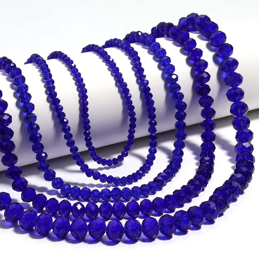louleur Kristallglasperlen, tiefblau, facettiert, Unisex - Bild 5
