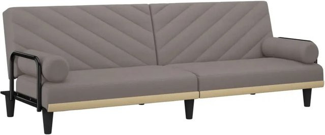 vidaXL Schlafsofa Click-Clack mit Armlehnen in Beige aus Stoff und Holz, B/T/H: 205 x 70 x 89 cm - Bild 1