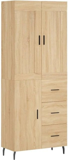 vidaXL Highboard Sonoma-Eiche in Braun, B/T/H: 69,5 x 34 x 180 cm - Bild 1