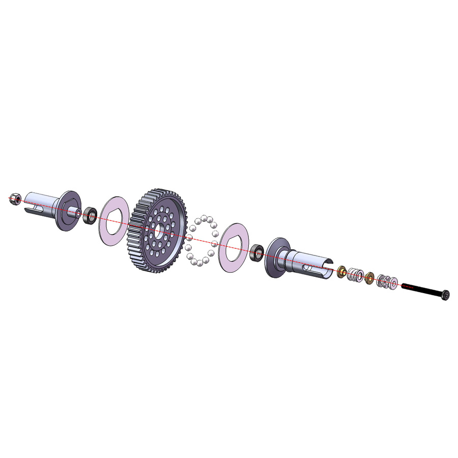 Hot Racing Kugel-Differential-Set, Metall, Grau, Zubehör - Bild 2