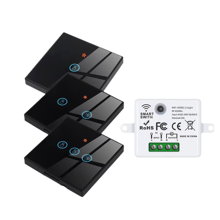 Tuya Smart Switch WLAN Touch-Funktion mit App-Fernbedienung und Alexa-Sprachsteuerung in Schwarz - Bild 5