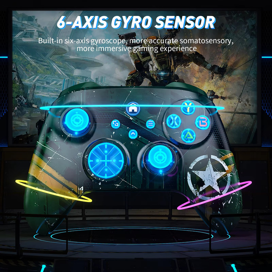 Bonacell Kabelloser RGB Controller für Xbox und PC mit Hall-Effekt, Bluetooth und WLAN, Farbe: Blau - Bild 4