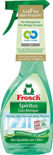Frosch Spiritus Glas-Reiniger BIO mit Pumpe, Grün, 543 ml - Bild 1