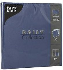 Papstar Servietten Daily Collection, Blau, 20 Stück, B/B: 32,0 x 32,0 cm - Bild 1