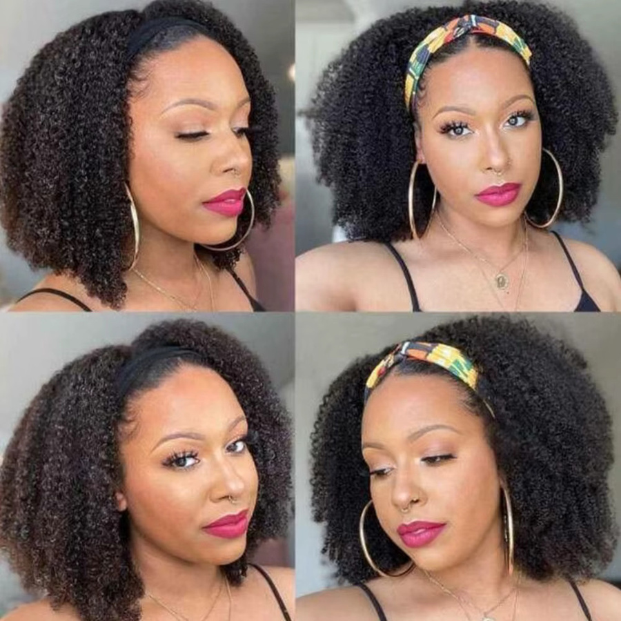 YARRA Stirnband-Perücke, Afro Kinky Curly, 100% Echthaar, Damen - Bild 2