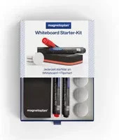 Magnetoplan Whiteboard Starter-Kit mit Zubehör in Blau, Rot, Schwarz und Grau - Bild 2