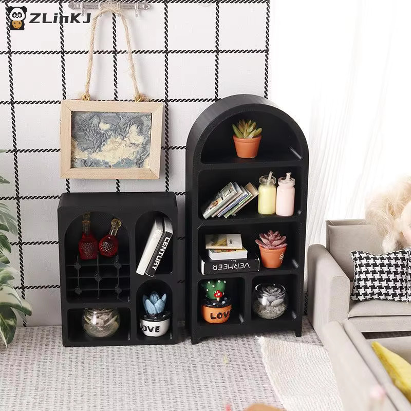 MYPANDA Bücherregal Schrank Modell, Puppenhaus Möbel, Kunststoff - Bild 1