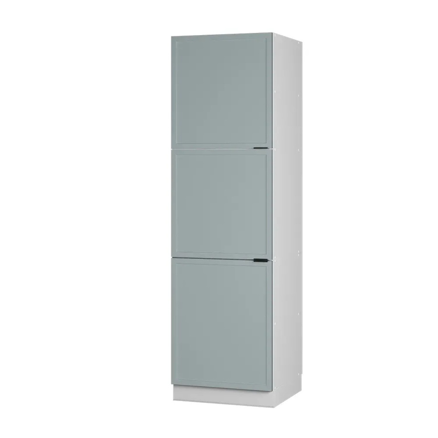 Vicco Vorratsschrank Fame-Line Weiß Hellblau-Grau mit 3 Türen und Soft-Close-Scharnieren B: 60 cm, H: 206 cm, T: 64 cm - Bild 2