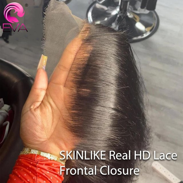 Eva Hair HD Lace Frontal, glatt, vorgezupft, Echthaar - Bild 1