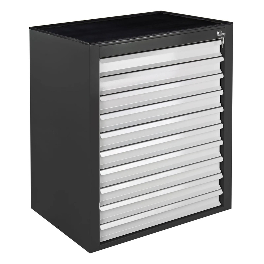 PROREGAL Schubladenschrank Kobra mit 10 Schubladen und Gummiauflage, Farbe: Anthrazitgrau und Lichtgrau, H x B x T: 90 x 71 x 55 cm - Bild 2