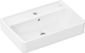 Hansgrohe Waschtisch Xanuia Q aus Keramik in Weiß, Wandhängend, mit Hahnloch und Überlauf, B: 55 cm, T: 37 cm - Bild 1